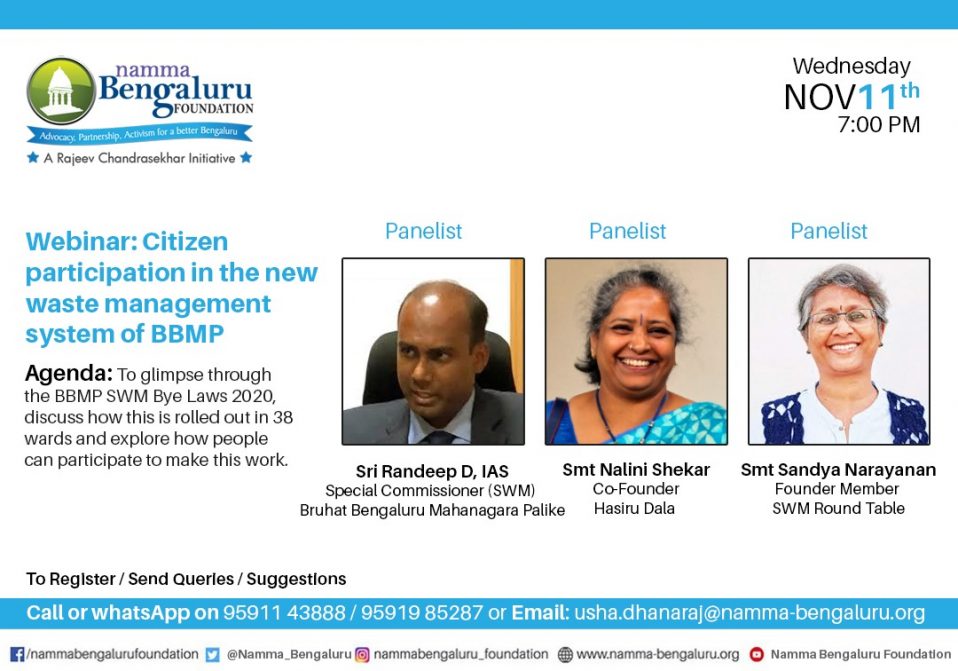 Webinar on the new waste management system of BBMP