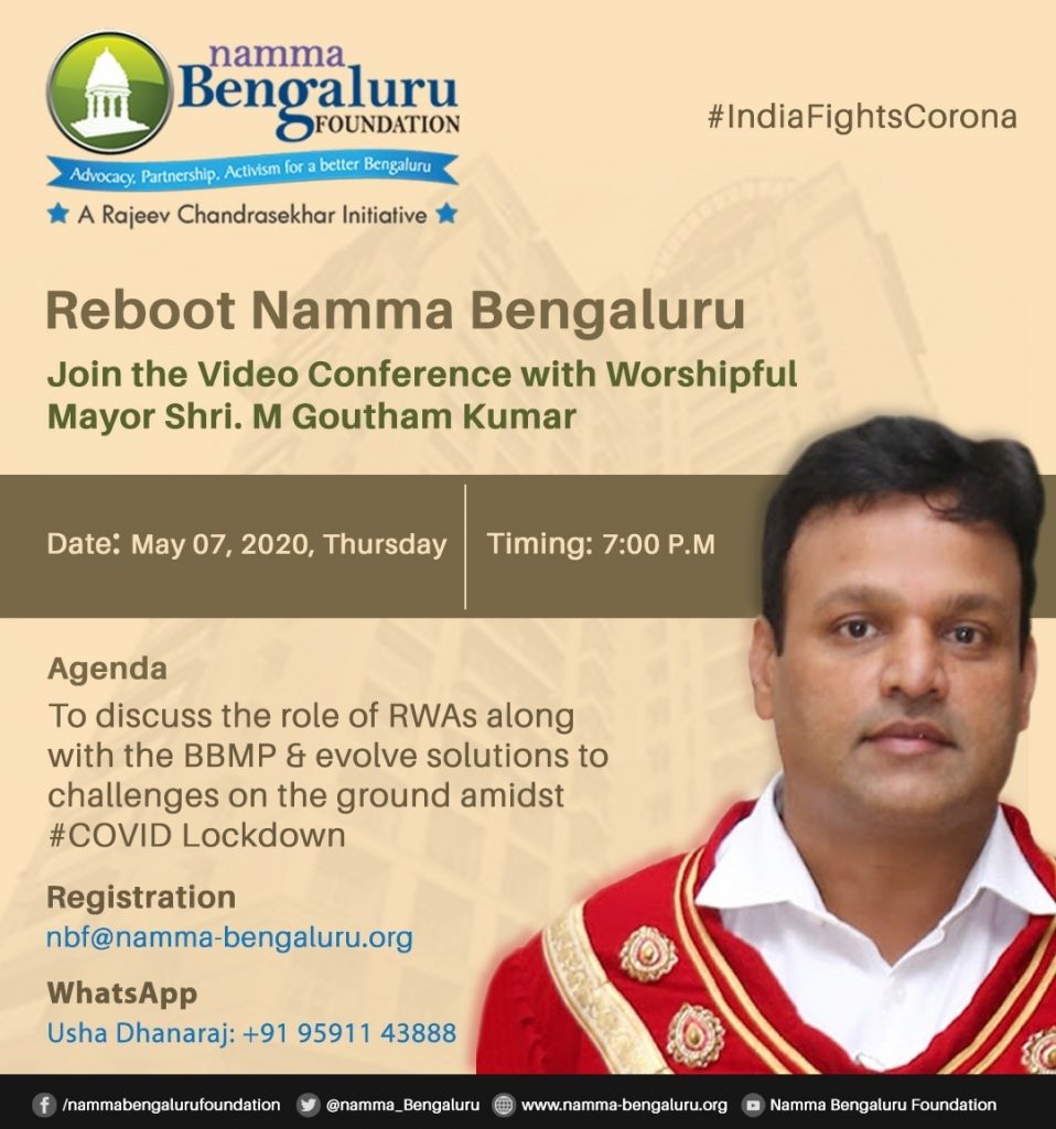 Video conference with BBMP Mayor Shri M Goutham Kumar