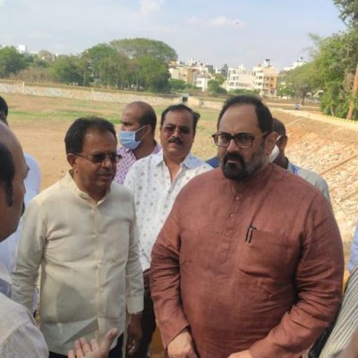 Lake visit by Union Minister Shri Rajeev Chandrasekhar