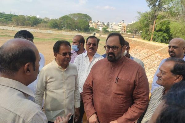 Lake visit by Union Minister Shri Rajeev Chandrasekhar