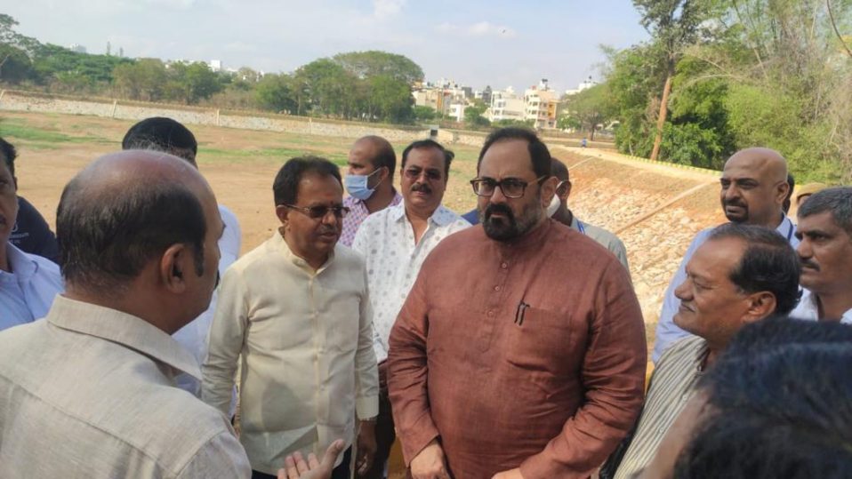 Lake visit by Union Minister Shri Rajeev Chandrasekhar